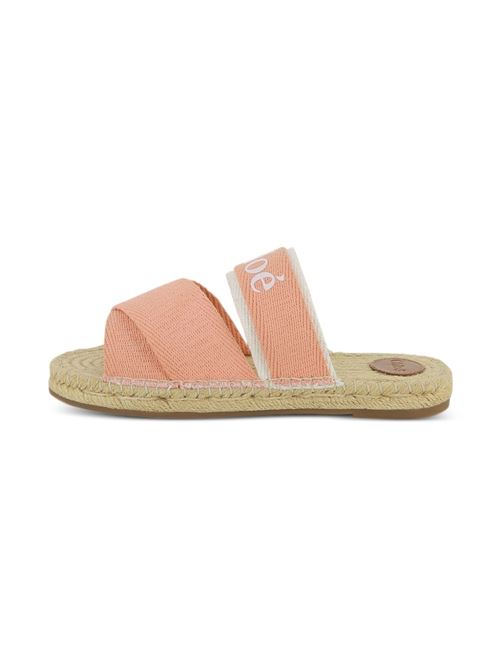Ciabatte bambina Chloé rosa con fasce incrociate Chloe' Kids | C2088543A